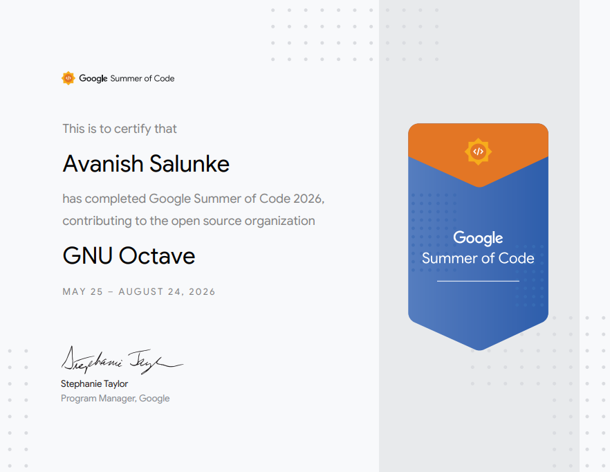 GSoC 2026 Certificate